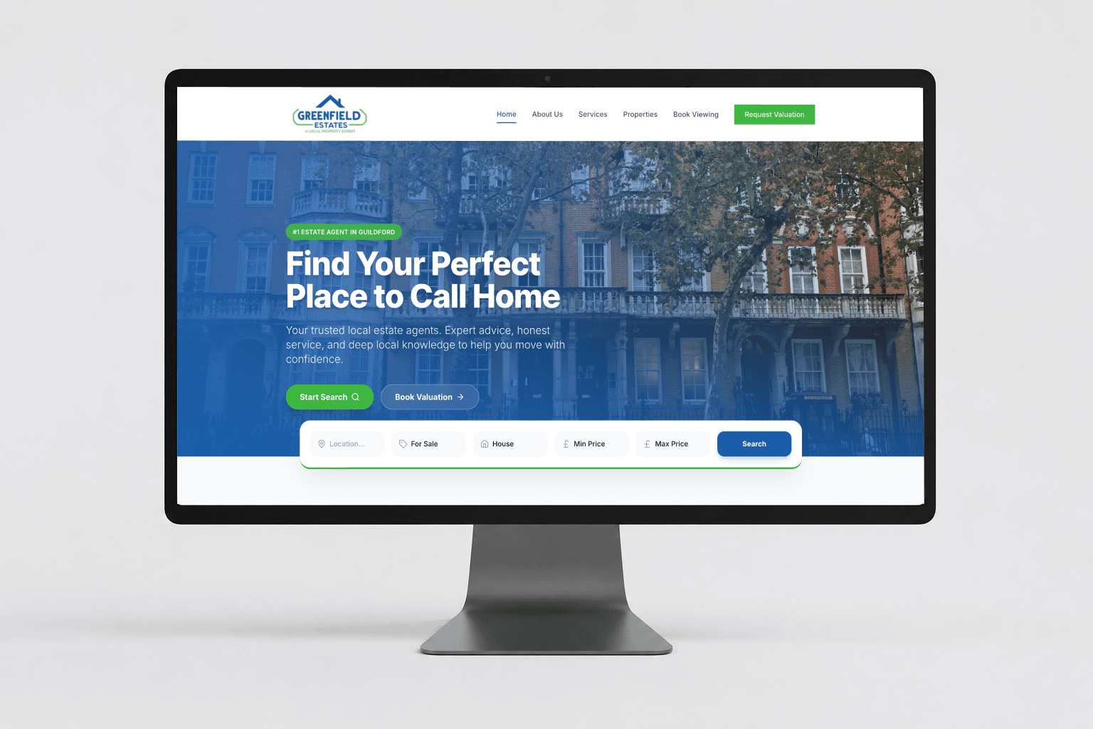 Greenfield Estates — Website & Portal project by Digital Pillars